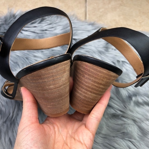 New Susina Terra Black Leather Wedge Sandal - Picture 7 of 9